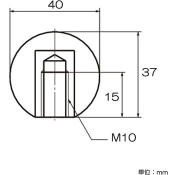 M10x40mm 雌ねじ プラスティックボール エスコ