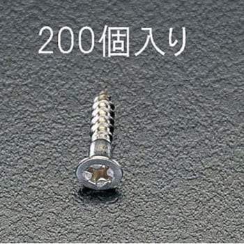 ステンレス製 皿頭 木ねじ - エスコ