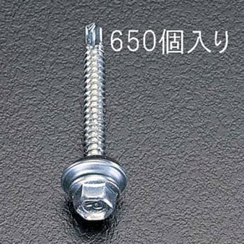 六角頭 シール付 ピアスビス(鉄/ユニクローム) エスコ