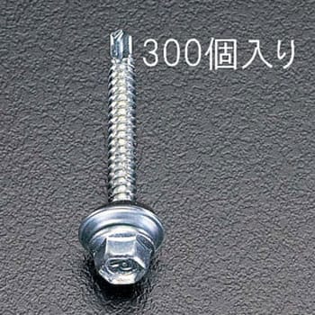 EA949EF-62 六角頭 シール付 ピアスビス(鉄/ユニクローム) 1箱(300本