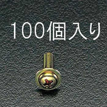 4x 8mm ナベ頭小ねじ [Wヘッド] - エスコ