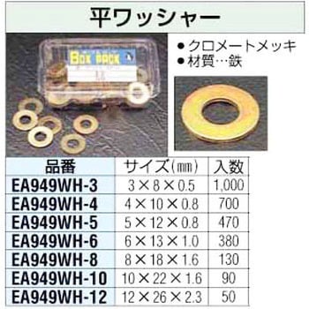 平ワッシャー(鉄/クロメート) エスコ