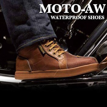 MOTO-AW-BR-26.5cm MOTO-AW-Br 防水ライディングシューズ 1個 RIDEZ