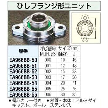 EA966BB-56 [MUFL006]30mm菱フランジ型ユニット 1個 エスコ 【通販
