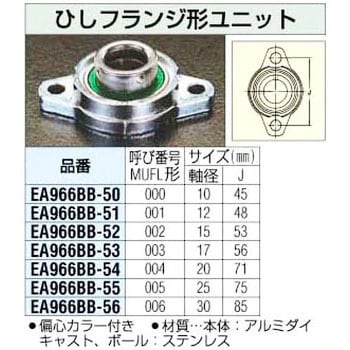 EA966BB-55 [MUFL005]25mm菱フランジ型ユニット 1個 エスコ 【通販