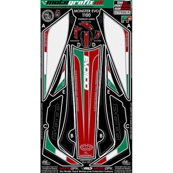 DTFR001R TANK PAD/FRONT FENDER KIT MOTO GRAFIX (���g�O���t�B�b�N�X) �K���Ԏ�DUCATI MONSTER1100 EVO(09-)   DTFR001R 03705776