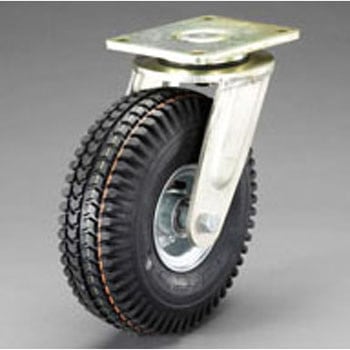 420mm 自在金具付車輪[空気入] エスコ