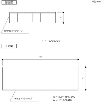 グレインランバー 1面エッジテープ貼り ベージュオーク 南海プライウッド