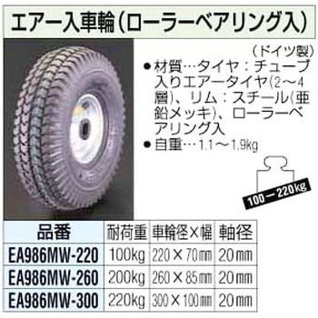 260x 85mm エアー入車輪