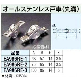 オールステンレス戸車 エスコ