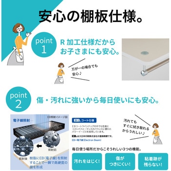 ランドリー可動棚 南海プライウッド