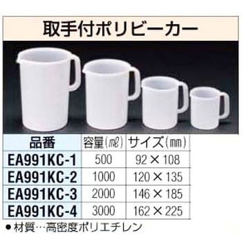 取手付ポリビーカー エスコ