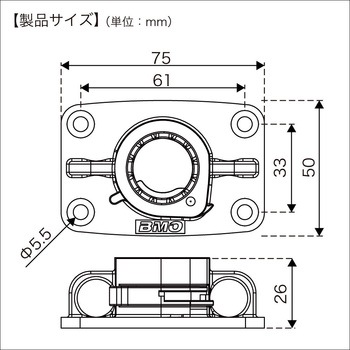 ステンレスソケットベース (アイ付き) BMO JAPAN(ビーエムオージャパン)