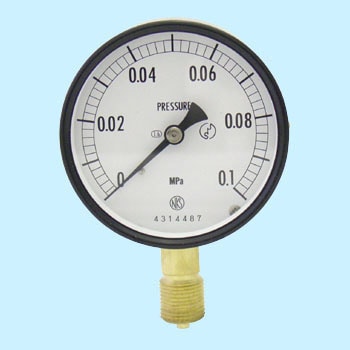 普通形圧力計(A枠/立型)75Φ 長野計器 汎用圧力計 【通販モノタロウ】 AC10-131-0.16MPa～