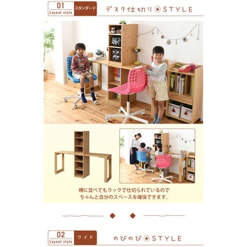 コンパクトデスク ラックタイプセット ツインデスク 学習デスク 勉強机 シンプル フック4個 オープン収納 白 ジェイケイ・プラン