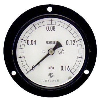 普通形圧力計(D枠/埋込形) 75Φ 形番：AC15 長野計器 汎用圧力計 【通販モノタロウ】