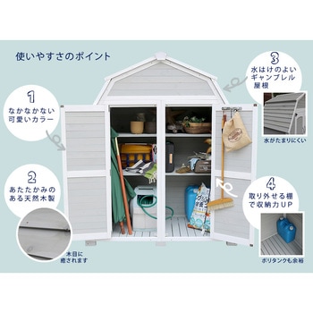 ギャンブレル・ルーフ 木製収納庫 - 住まいスタイル