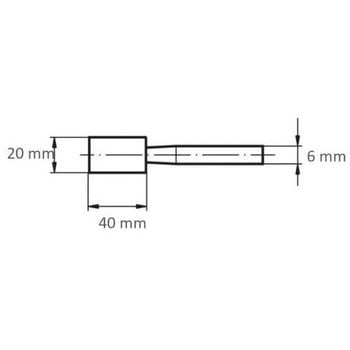 NK24QUBA 軸付砥石 #24 ハード LUKAS