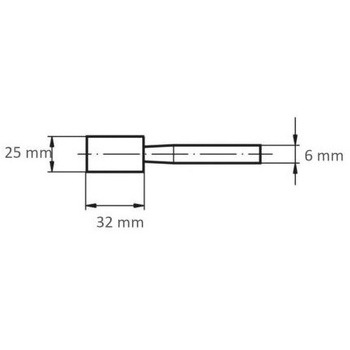 NK24QUBA 軸付砥石 #24 ハード LUKAS