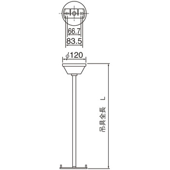 誘導灯用吊具 丸型L=500 Panasonic(パナソニック)