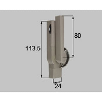 ダイヤル式クレセント L=80mm 新日軽(LIXIL)
