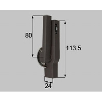 ダイヤル式クレセント L=80mm 新日軽(LIXIL)