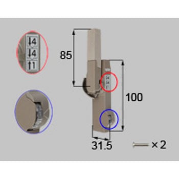 ダイヤル錠クレセント(大) L(*-01053L-BZLY) TOSTEM(LIXIL)