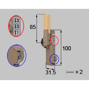 ダイヤル錠クレセント(大) L(*-01063L-BZLY) TOSTEM(LIXIL)