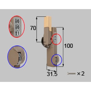 ダイヤル錠クレセント(中) L(*-01032L-BZLY) TOSTEM(LIXIL)