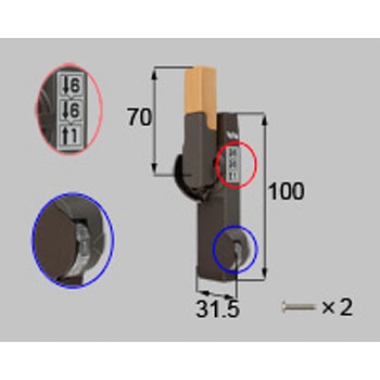 ダイヤル錠クレセント(中) L(*-01032L-BZLY) TOSTEM(LIXIL)