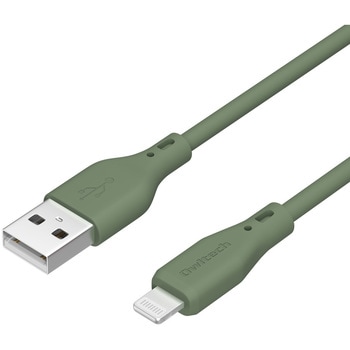 シルキータッチでからまりにくいソフトシリコン素材のUSB Type-A to Lightningケーブル OWLTECH(オウルテック)