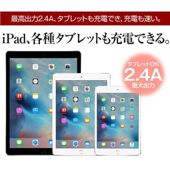 Qurra 2ポート USB充電器 ホワイト 3R(スリーアール)