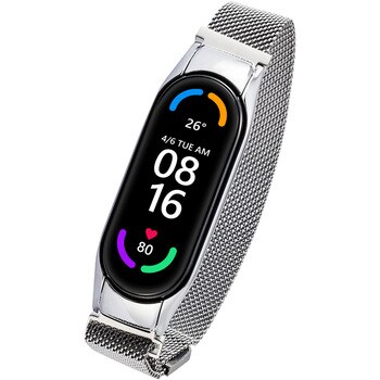 Xiaomi Mi Smart Band 6 / 5 交換バンド ベルト ステンレス 通気性