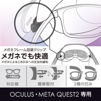VR-Q2MC01BK Oculus Meta Quest 2 フェイスクッション装着クリップ