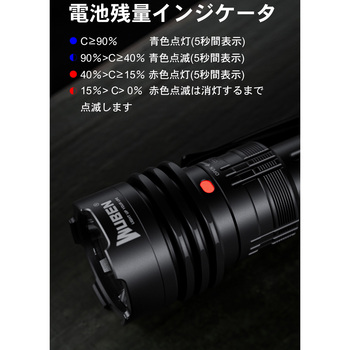 【T1】2000Lm小型充電式ライト WUBEN(ウーベン)