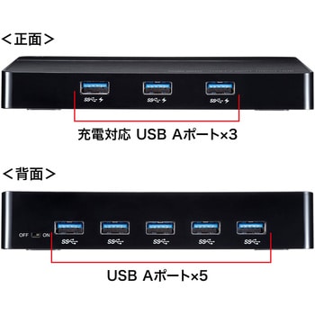 USB-3H1006BK USBハブ サンワサプライ ポート数10ポート(合計) セルフ