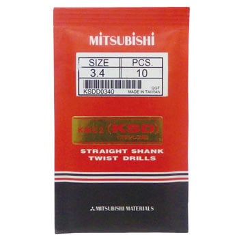 KSDD0340 KMC2ステンレス用ストレートドリル 三菱マテリアル ノンコーティング ドリル径3.4mmシャンク径3.4mm全長73mm 1箱( 10本) - 【通販モノタロウ】