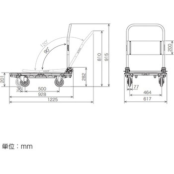 運搬台車アクロス 静音キャスタータイプ 矢崎化工