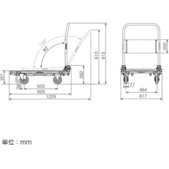 運搬台車アクロス 静音キャスタータイプ 矢崎化工