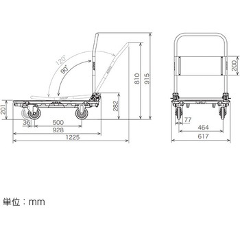 運搬台車アクロス 静音キャスタータイプ 矢崎化工