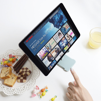 タブレット13インチまでサイズに合わせて調節可能 スライド可動式スタンド コンパクトに折りたためるスマホスタンド OWLTECH(オウルテック)