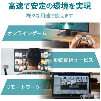 LANケーブル CAT6A 高速 10Gbps UL規格対応 環境配慮パッケージ ブルー エレコム