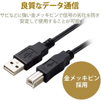 U2C-AB15BK/ID USBケーブル ( USB A - USB B ) USB2.0 RoHS指令準拠 UL