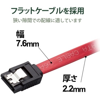 SATA ケーブル 3.0準拠 6Gb対応 UL規格対応 環境配慮パッケージ レッド エレコム