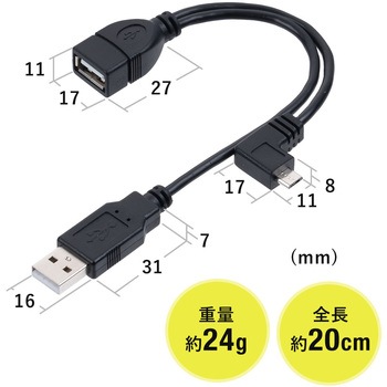 USBホスト変換アダプタケーブル サンワダイレクト