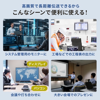 DisplayPort-HDMI変換AOCケーブル サンワダイレクト