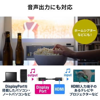 DisplayPort-HDMI変換AOCケーブル サンワダイレクト