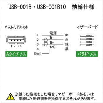 USB-001BC10 ケース用USBケーブル マザーボードタイプ 10本