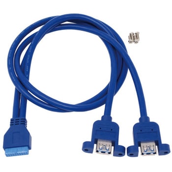 USB-021A パネルマウント用USB3.0ケーブル ヘッダー接続 アイネックス メス - メス ケーブル長60cm - 【通販モノタロウ】
