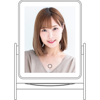 卓上LEDライトアップミラー トレードワン